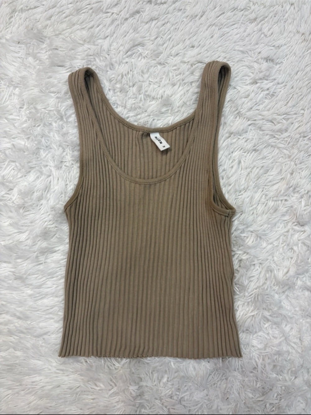 Kotn Ribbed Tank Top - Beige